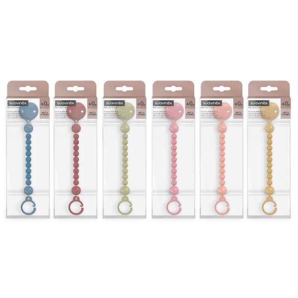 Suavinex Broche Selection Bolitas Silicona Colour Essence Intense – sujeta chupetes