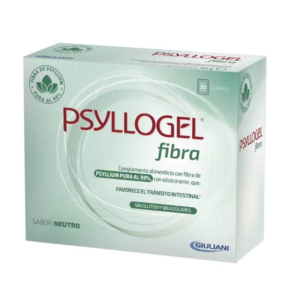 Psyllogel Fibra 20 sobres 4,5 g sabor neutro – complemento de fibra para la regularidad intestinal