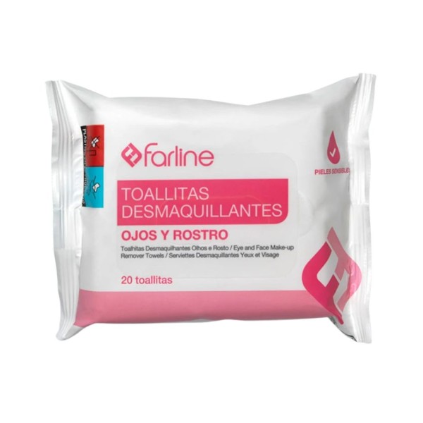 Farline Toallitas Desmaquillantes 25 unidades – limpieza facial suave y eficaz