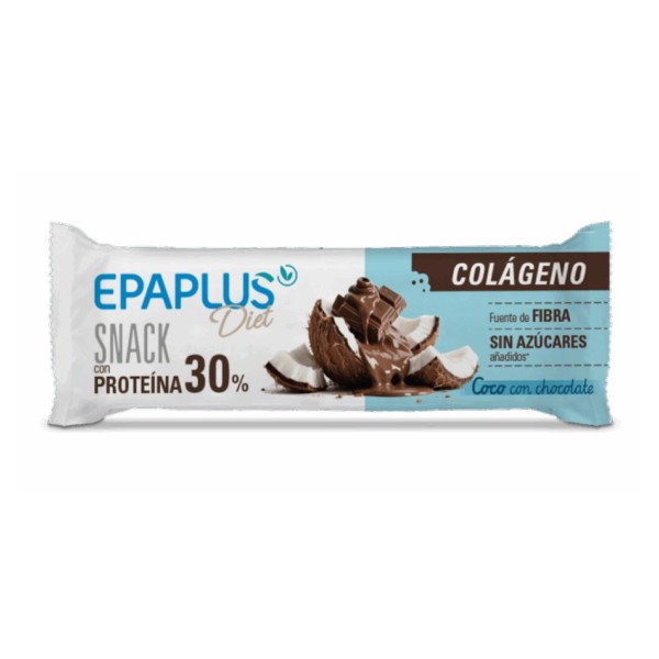 Epaplus Diet Barrita Sabor Coco con Chocolate – Complemento alimenticio proteico y saciante