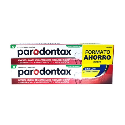 Parodontax Sin Flúor Duplo 2 x 75 ml – Pasta dentífrica para encías sensibles sin flúor