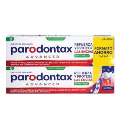 Parodontax Refuerza y Protege las Encías Pasta Dentífrica Duplo 2 x 75 ml – Sabor Menta Fresca