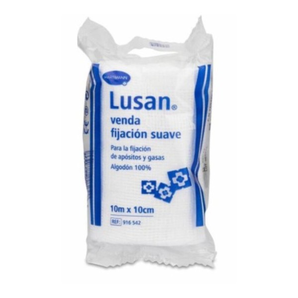 Lusan Cambric Venda de Gasa Hidrófila 10 cm x 10 m – Fijación Suave