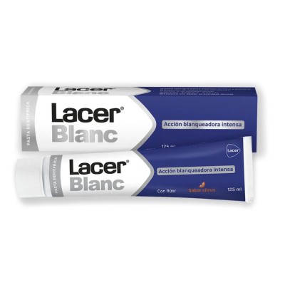 Lacerblanc Plus Blanqueadora 125 ml – Pasta dental blanqueadora uso diario sabor D-Citrus