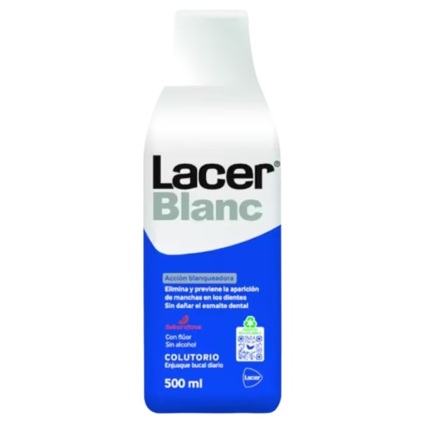 LacerBlanc Colutorio 500 ml Sabor D-Citrus – Enjuague bucal blanqueador diario