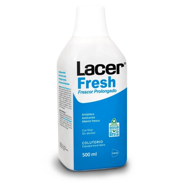 Lacer Fresh Frescor Prolongado Colutorio 500 ml – Enjuague bucal aliento fresco y protección bucodental