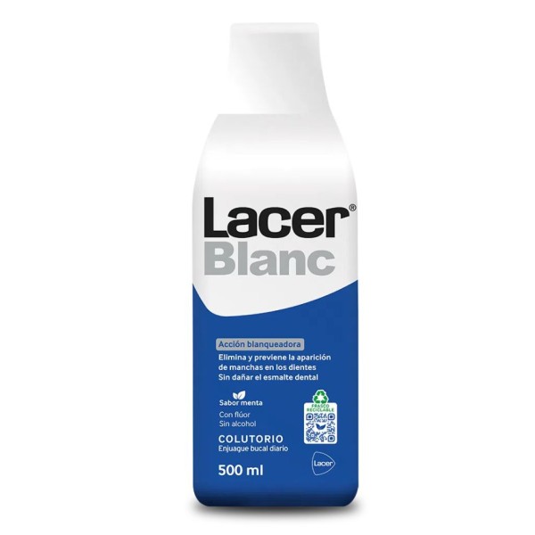 Lacerblanc Colutorio 500 ml Sabor D-Menta – Enjuague bucal blanqueador diario
