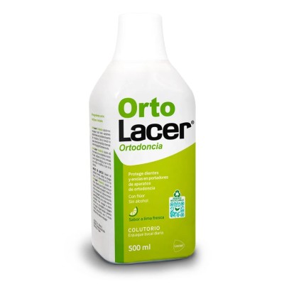 Ortolacer Ortodoncia Colutorio 500 ml Sabor Lima Fresca – Enjuague bucal para portadores de ortodoncia