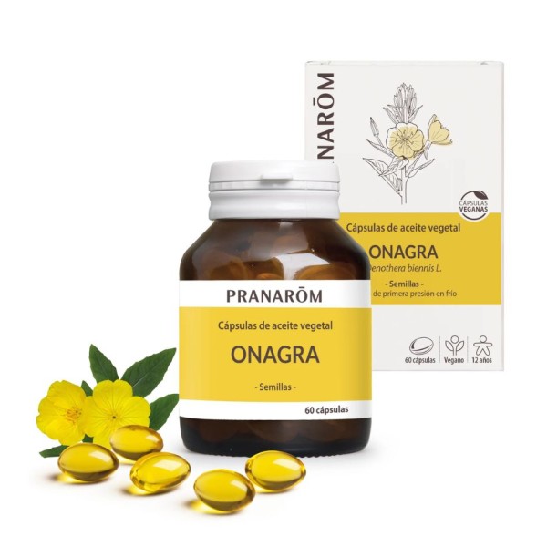 Pranarom Onagra 60 cápsulas – Aceite vegetal de onagra virgen en cápsulas