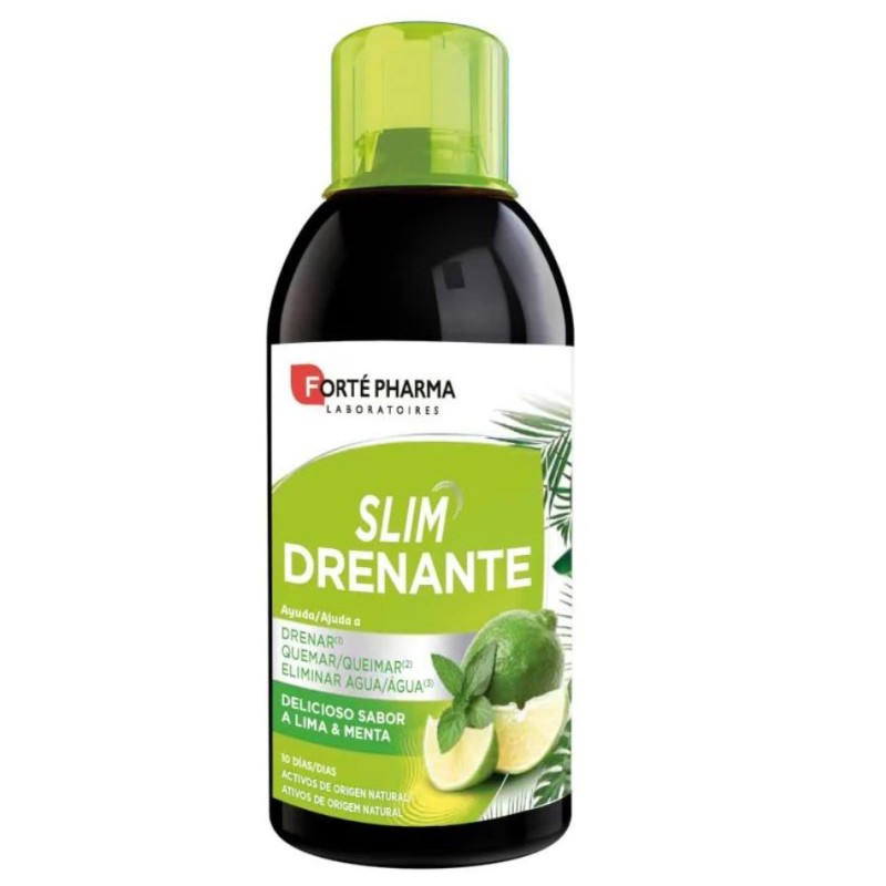 Slim Drenante Lima y Menta 500 ml – Complemento alimenticio líquido drenante