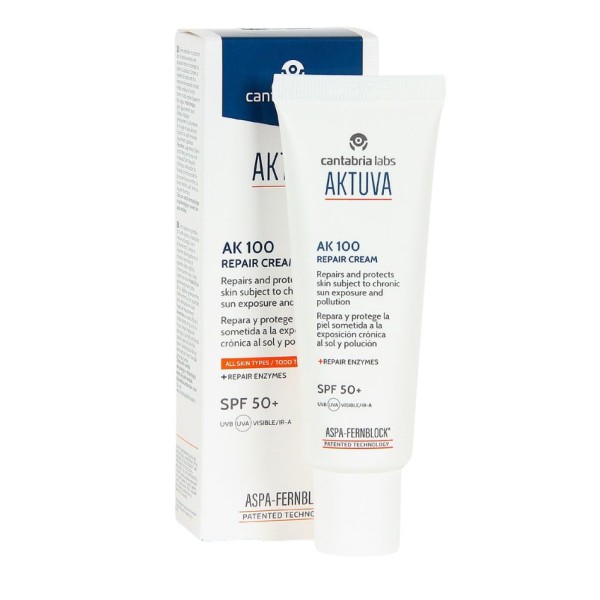 Aktuva AK100 Repair Cream SPF 50+ 50 ml – Crema Solar Reparadora Facial