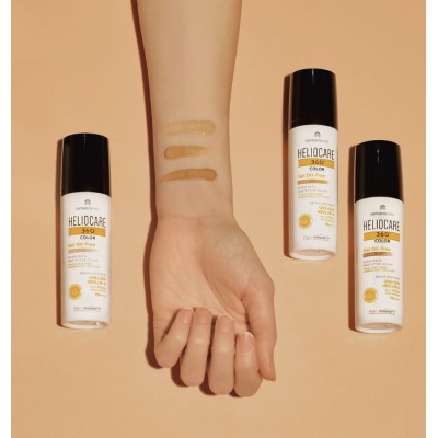 Heliocare 360º Color Gel Oil-Free SPF 50+ Bronze 50 ml – Fotoprotector Facial con Color