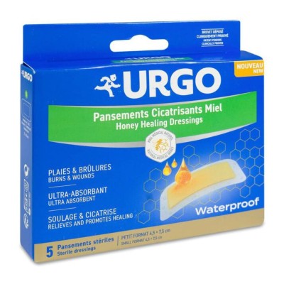 Urgo Apósitos Cicatrizantes con Miel 5 Unidades 7,5 x 4,5 cm Apósito Hidrocoloide