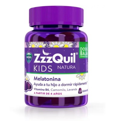 ZzzQuil Natura Kids 30 Gummies Sabor Frutos del Bosque Complemento Alimenticio Sueño Infantil