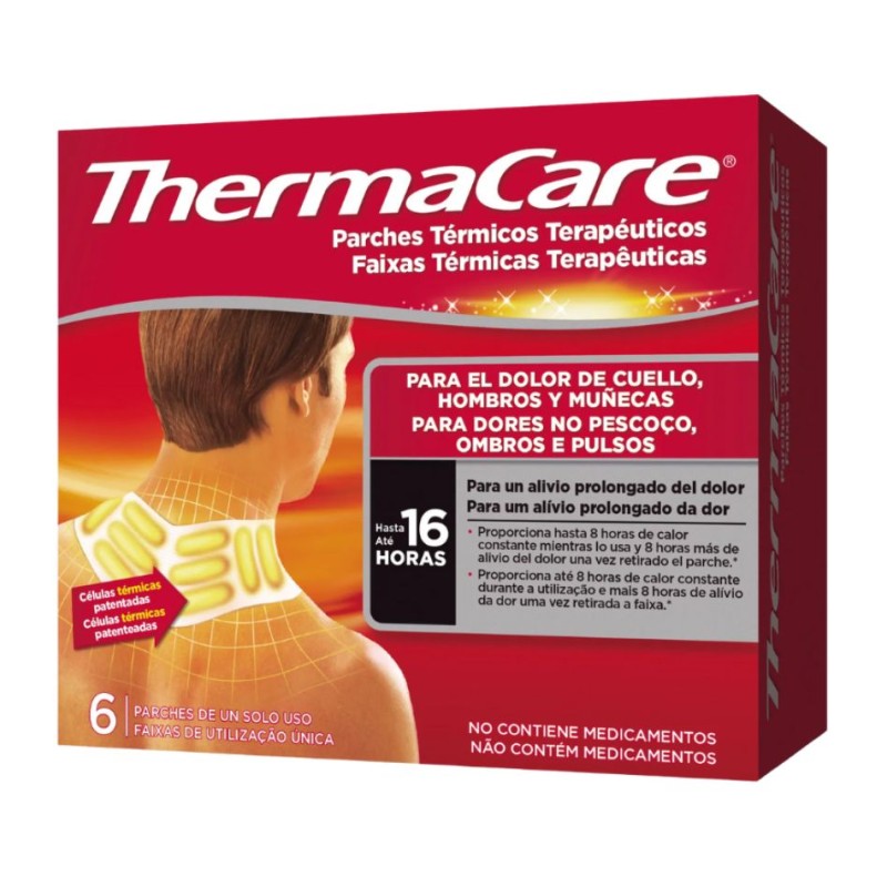 ThermaCare Parche Térmico Cuello Hombro Muñeca 6 Parches Terapia de Calor