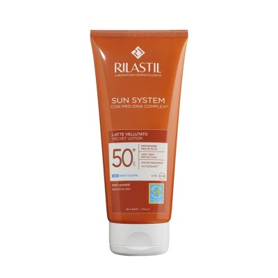 Rilastil Sun System 50+ Loción Velvet 200 ml | Protección Solar y Suavidad