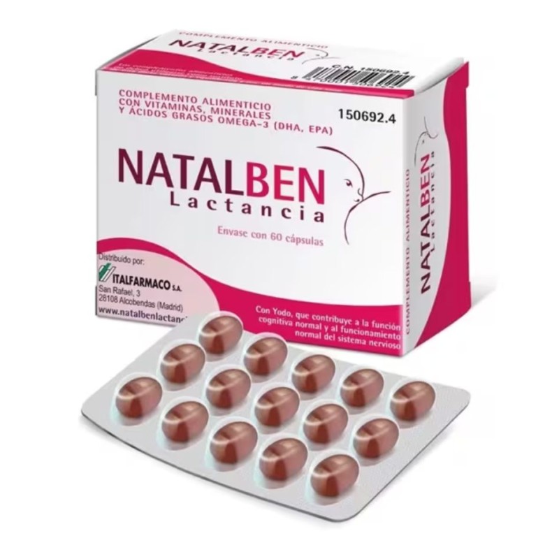 Natalben Lactancia 60 Cápsulas Complemento Alimenticio Lactancia Materna