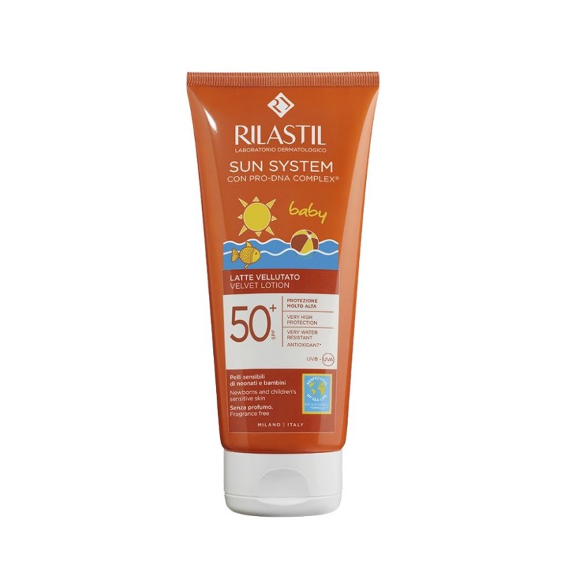 Rilastil Sun System 50+ Baby Loción Velvet 200 ml Fotoprotector Bebés y Niños