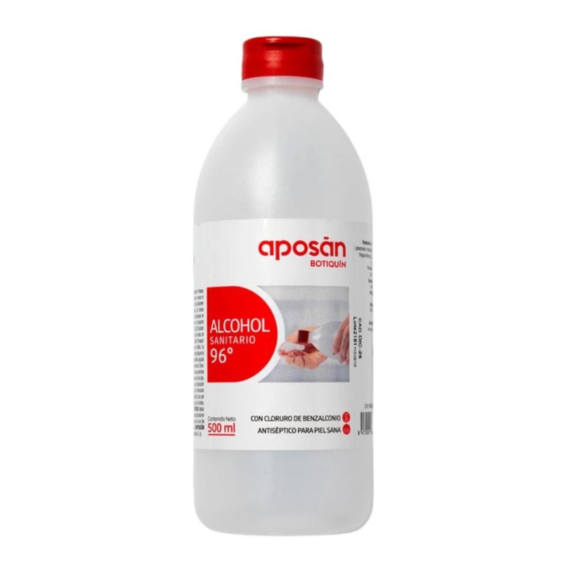 Alcohol 96º Aposán 500 ml Antiséptico Piel Sana