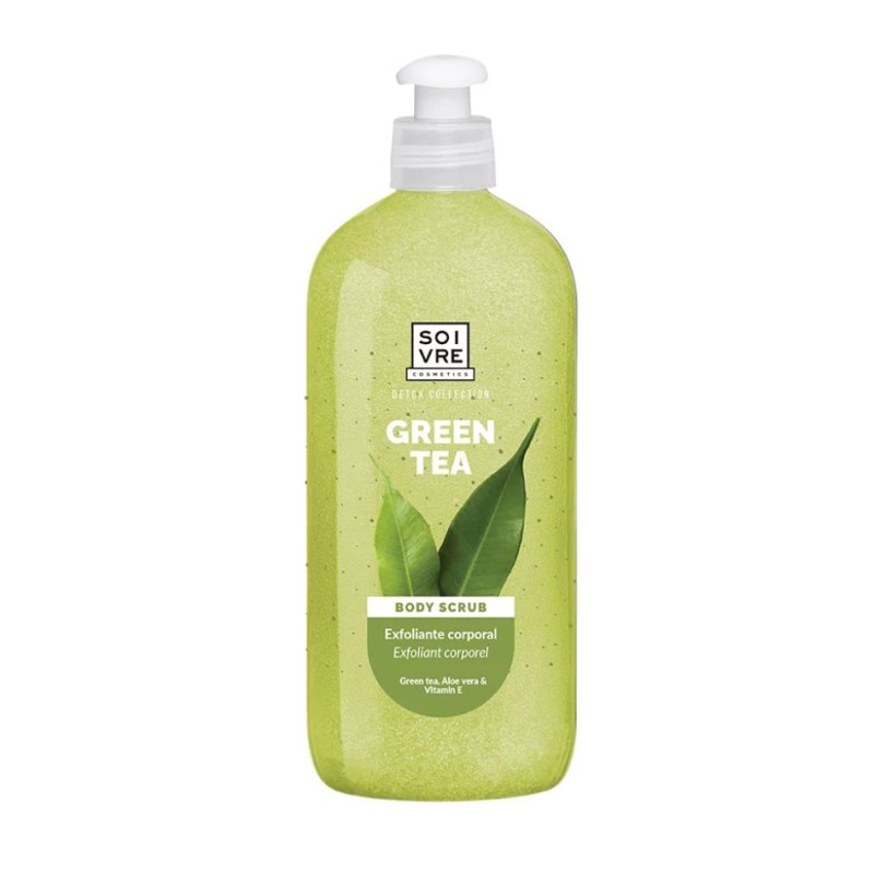 Soivre Gel de Baño Exfoliante Té Verde 500 ml Exfoliante Corporal