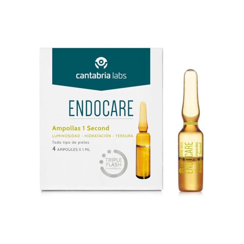 Endocare 1 Second Triple Flash Ampollas 2 x 1 ml Efecto Flash Luminosidad