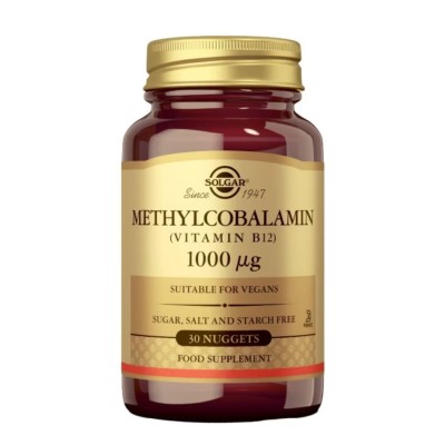 Solgar Vitamina B12 Metilcobalamina 1000 µg 30 Comprimidos Complemento Alimenticio