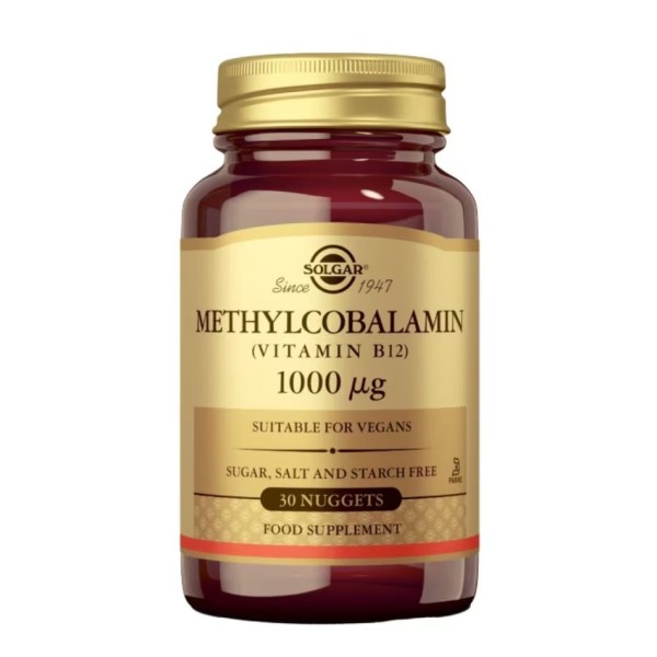 Solgar Vitamina B12 Metilcobalamina 1000 µg 30 Comprimidos Complemento Alimenticio