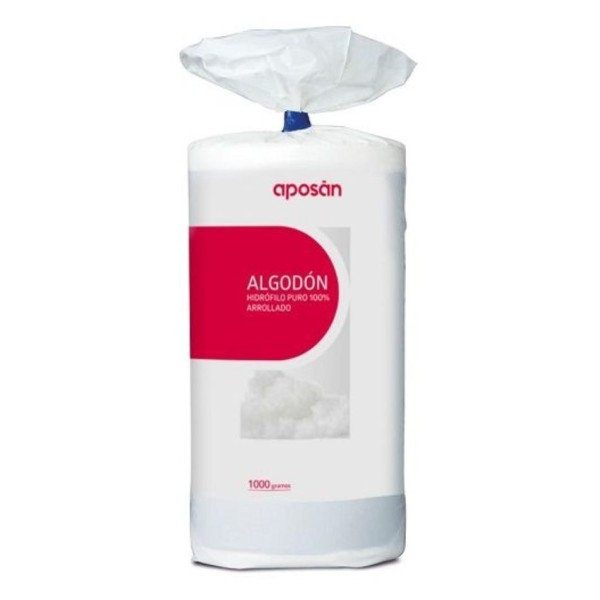 Algodón Arrollado Puro Aposán 1000 g Uso Sanitario e Higiene