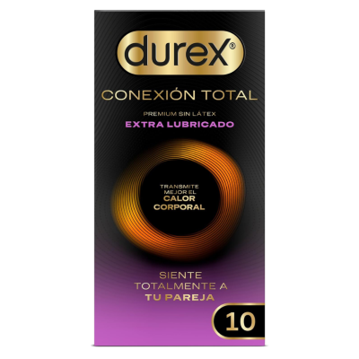 Durex Conexión Total Extra Lubricado 10 Preservativos Sin Látex