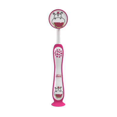 Cepillo Dental Infantil Chicco Rosa 6M+ – Primeros dientes bebé
