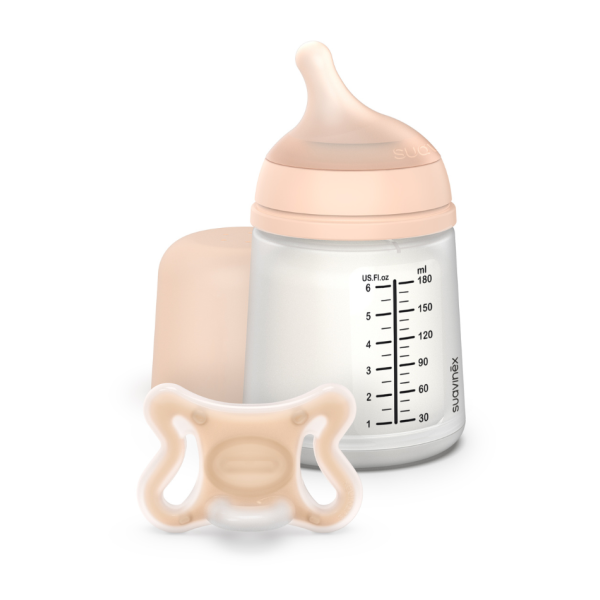 Suavinex Set Inicio Zero.Zero 180 ml Biberón Anticólico + Chupete Recién Nacido