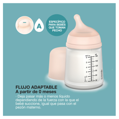 Suavinex Set Inicio Zero.Zero 180 ml Biberón Anticólico + Chupete Recién Nacido