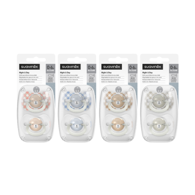Suavinex Chupete Night & Day 0–6 Meses Silicona Fisiológico SX Pro 2 uds