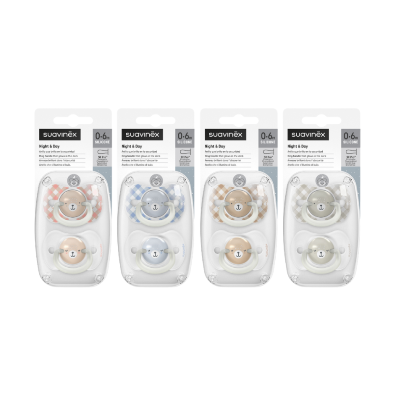 Suavinex Chupete Night & Day 0–6 Meses Silicona Fisiológico SX Pro 2 uds