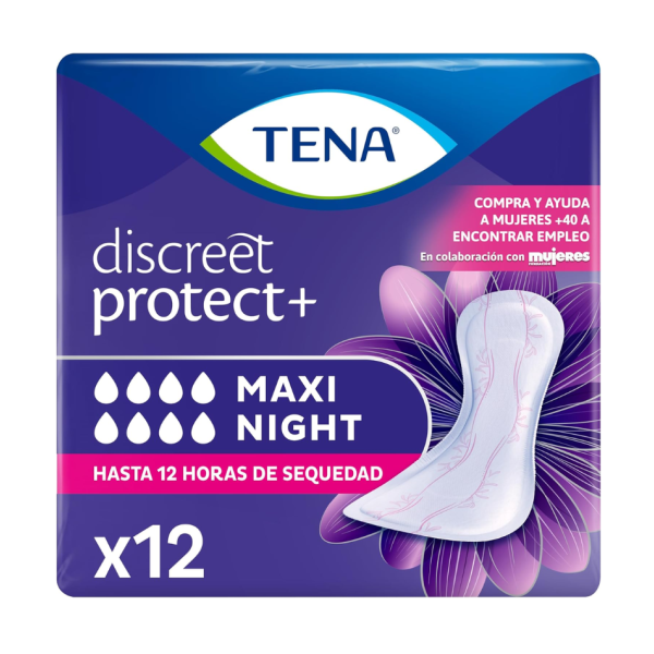 TENA Discreet Maxi Night 12 Unidades Absorbente Incontinencia Nocturna