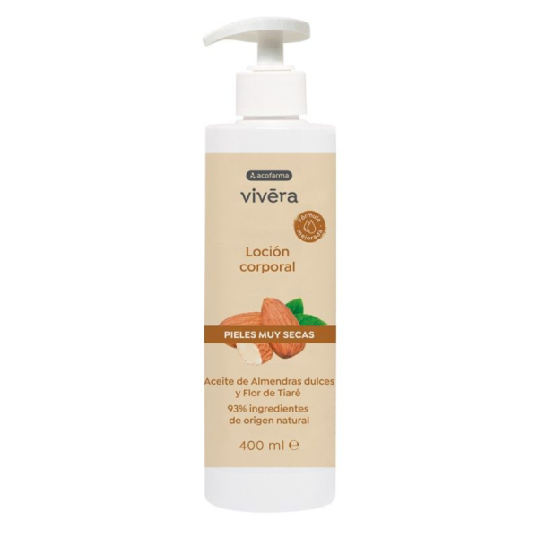 Acofarma Vivera Loción Corporal Almendras Dulces 400 ml Hidratación Piel Seca