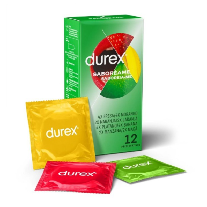 Durex Saboreame Preservativos 12 Unidades Sabores Afrutados