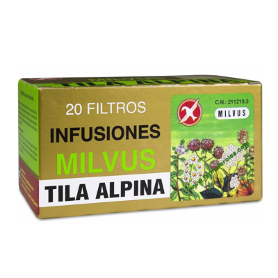 Milvus Tila Alpina 20 Filtros 1,2 g | Infusión para Relajación y Descanso