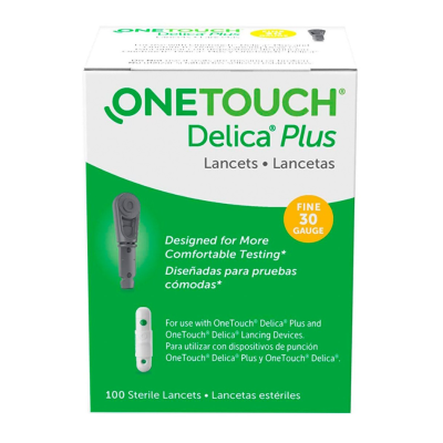 OneTouch Delica Plus Lancetas 30G 25 Unidades Punción Precisa