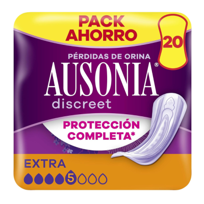 Ausonia Discreet Extra Compresas Incontinencia 20 Unidades Protección Completa