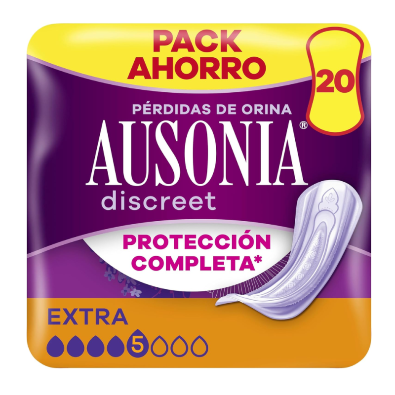 Ausonia Discreet Extra Compresas Incontinencia 20 Unidades Protección Completa