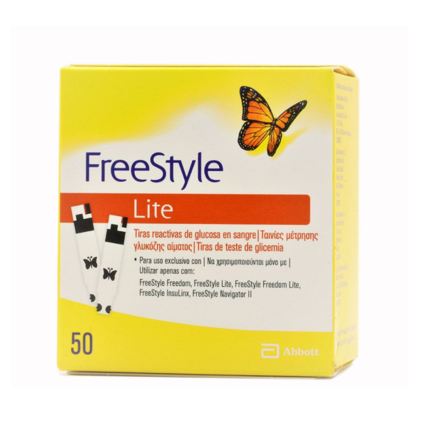 Freestyle Lite Tiras Reactivas Glucosa 50 Unidades Abbott