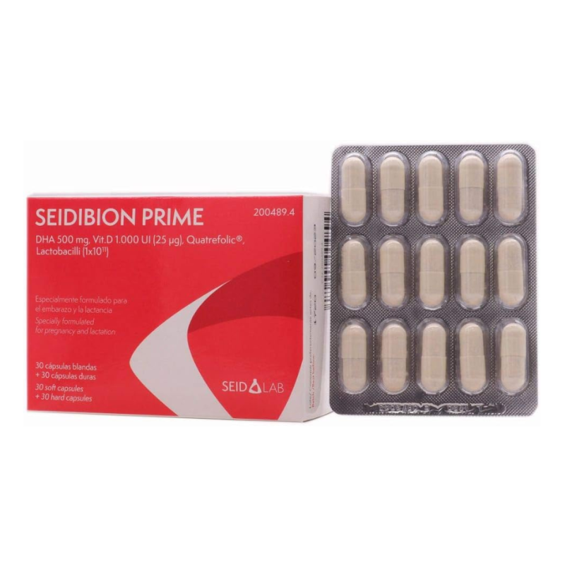 Seidibion Prime Embarazo y Lactancia DHA Vitaminas 60 Cápsulas