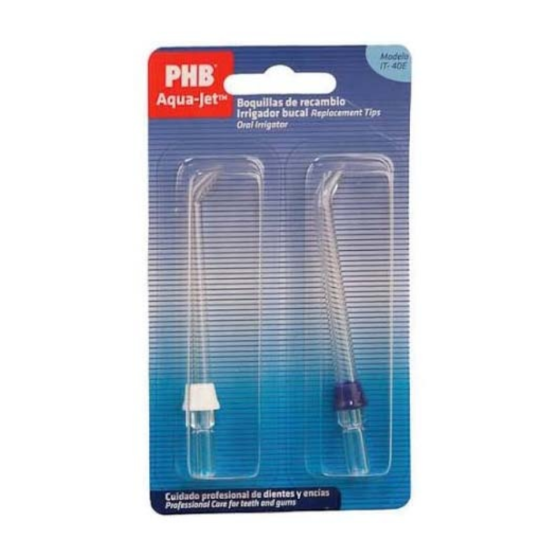 PHB Aqua Jet Boquillas de Recambio 2 Unidades para Irrigador Bucal