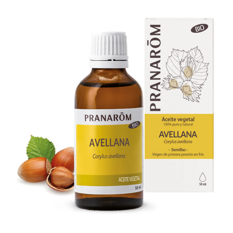 Pranarom Aceite Vegetal Avellana Bio 50 ml Uso Cosmético y Oral