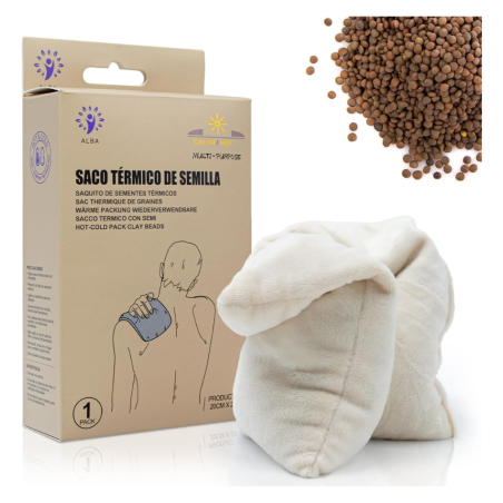 Saco Térmico Microondas Alba Perlas de Arcilla 20x20 cm Calor y Frío