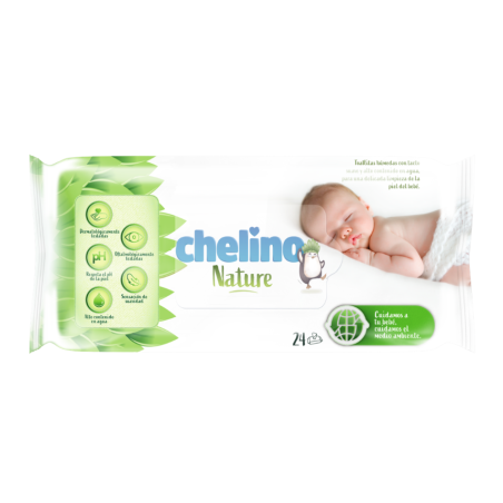 Chelino Nature 24 Toallitas bebé limpieza suave piel sensible