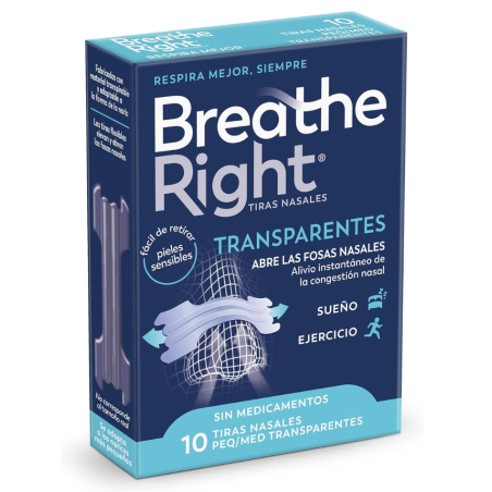 Breathe Right Transparentes Talla Pequeña 10 Unidades