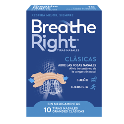 Breathe Right Clásicas Tiras Nasales 10 Unidades