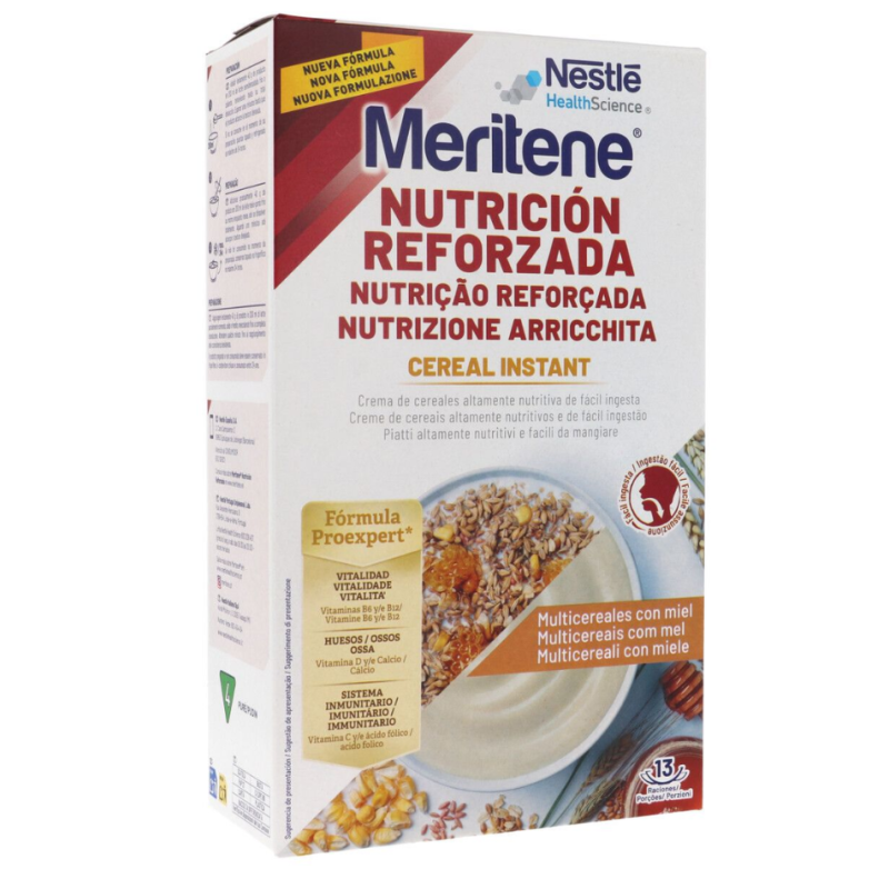Meritene Cereal Instant Multicereales con Miel 520 G Nutrición Reforzada